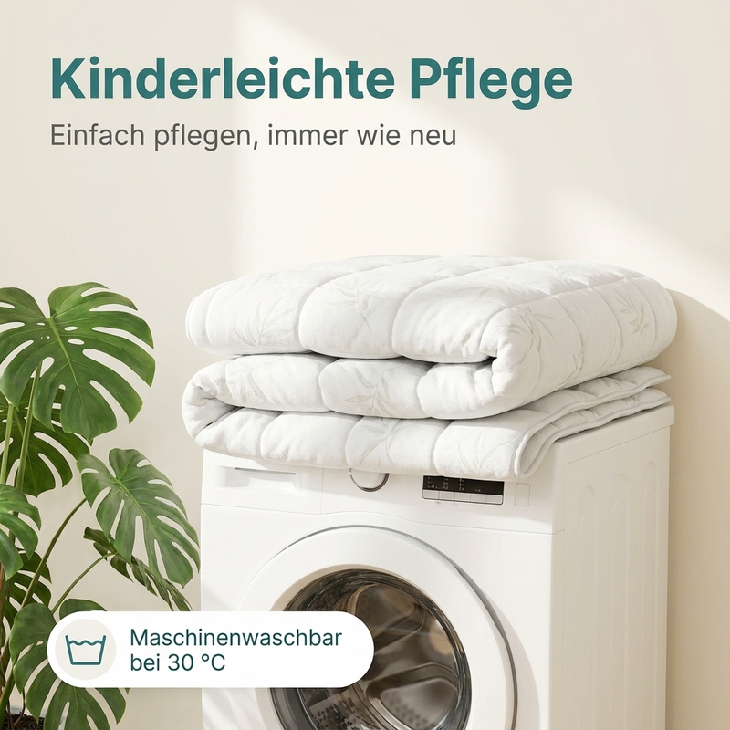 Kinderleichte Pflege: maschinenwaschbar bei 30 Grad